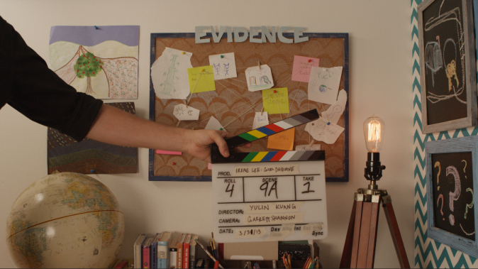 The evidence board.